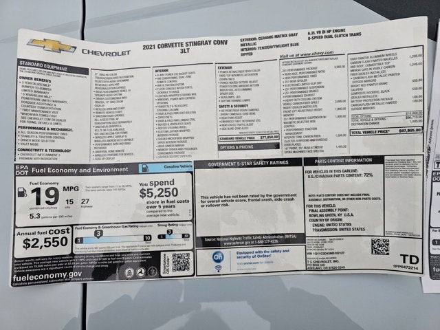 2021 Chevrolet Corvette 3LT